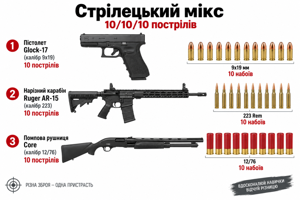Стрілецький мікс  10/10/10 пострілів